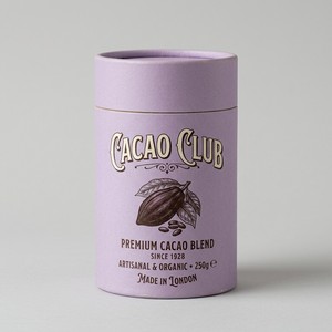 Premium Cocoa Powder Packaging Custom Food Grade Paper Tube Cylinder <b>Box</b> for Chocolate Ingredient Brands Custom Wholesale - Product Image 2