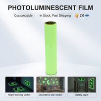 Pegatina Fosforescente que Brilla en la Oscuridad, Pegatina Luminosa Autoadhesiva de Papel de Alta Luminosidad para Advertencias de Seguridad