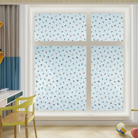 Statische Fensterfolie mit tropischen Fischen, bunte dekorative Sichtschutzfolie für Glas, abnehmbares Blasenmuster für Kinderzimmer, Spielzimmer