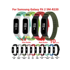 Tschick moda naylon döngü kayış bileklik yedek bilezik saat kayışı Samsung Galaxy Fit için 2 SM-R220 akıllı aksesuarlar