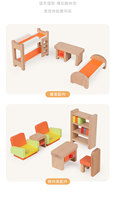 Caserne de pompiers en bois unisexe, ensemble de jeu de simulation, cadeau éducatif pour enfants d'âge préscolaire, boîte de couleur emballée pour garçons et filles
