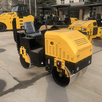 Mini rouleau compresseur vibrant à double tambour Asphalte 1 tonne Compacteur Changchai Moteur 1 tonne Poids