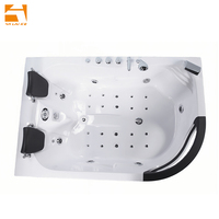 Baignoire balnéo intelligente blanche pour 2 personnes avec jets, intérieur chauffé, hydromassage, bain intérieur, jacuzzi, baignoire spa KF-634L