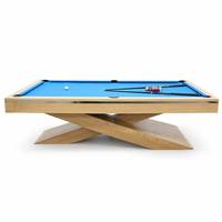 Mesa de Billar Moderna de Madera Sólida de 7FT, 8FT, 9FT con Base de Pizarra, Diseño Minimalista, para Sala de Juegos en Casa y Villa, Personalizable OEM