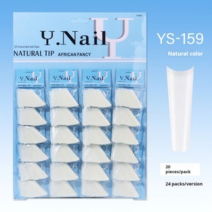 Juego de 480 Uñas Postizas de Alta Calidad, Color Natural Transparente, Material ABS, Personalizables - Product Image 1