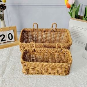 Hanging Wall Basket 8 Inches Wide Woven Outside <strong>Planter</strong> Pot <strong>Hangers</strong> Garden Rattan <strong>Fence</strong> for Seedlings Pots Onion Fabric Hangings - Product Image 5