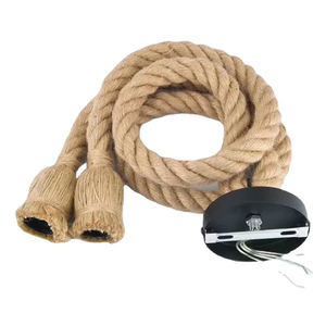 Enchufe de luz doble Base de lámpara colgante 1M cuerda techo redondo E27 soporte tornillo estilo para café Vintage Edison filamento Luz - Product Image 1