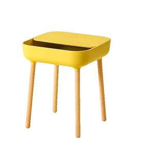 Mesa de Centro Moderna y Sencilla de Plástico con Espacio de Almacenamiento, Color Amarillo, Mesa Auxiliar para Sala de Estar - Product Image 5