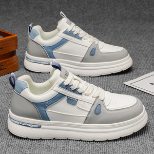 Zapatos de skate para hombre, zapatillas de cuero a la moda para hombre, zapatos deportivos informales, zapatos de skate para adolescentes, zapatos planos de diseñador - Product Image 4