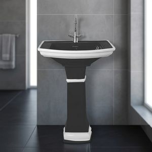 Vistaar Blue Rustic Designer Ceramic Wash Basin with Full Pedestal Export Quality Sanitary Ware - Product Image 4