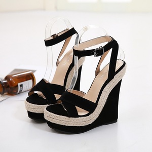 Sandalias de cuña cómodas con cuerda de cáñamo estilo europeo y americano 2024 - Product Image 1