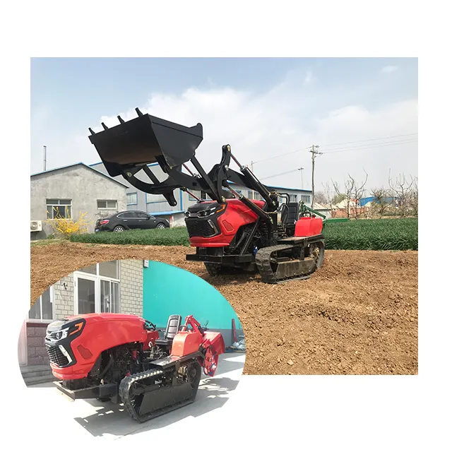 50 Pk Laag Brandstofverbruik Crawler Type Farm Rototiller Dual-Purpose Tractor Voor Waterveld/Droog Land