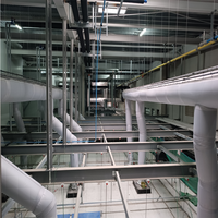 Conduit d'air rond anti-feu en polyester pour atelier de nouvelles énergies Systèmes CVC de conception industrielle Hôpitaux Gymnases Écoles Salles Sous-sols