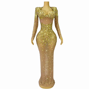 Novance Y3705-E Abito Lungo <span class=keywords><strong>da</strong></span> Cerimonia <span class=keywords><strong>da</strong></span> Donna Elegante Abito <span class=keywords><strong>da</strong></span> <span class=keywords><strong>Sera</strong></span> Dorato per Matrimonio <span class=keywords><strong>Taglie</strong></span> Forti - Product Image 1
