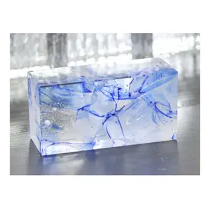 Blueviolet Color Pattern Decor Glass Block Brick High-end Suppliers Strength Manufacturer Mass Production Art Design Glass Block