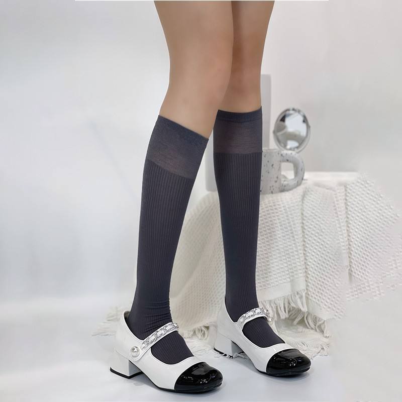 Grey calf socks