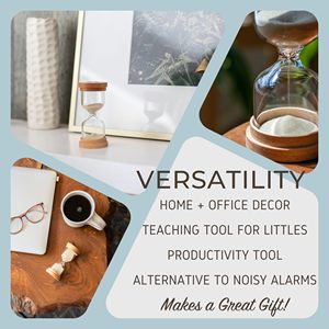 Reloj de <span class=keywords><strong>Arena</strong></span> Personalizado - Reloj de <span class=keywords><strong>Arena</strong></span> de Vidrio con Tapas de Madera para Niños, Aula, Cocina - Product Image 6