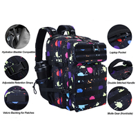 Sac à dos tactique de sport Trailpop Graffiti 50L, sac de fitness imperméable, tendance, pour adolescents, voyages, randonnée, pour hommes