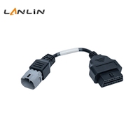 Cable de Diagnóstico para Motocicleta IP67 Impermeable de 6 Pines a OBD2, 12V, 30cm de Longitud, para Reparación de Motocicletas