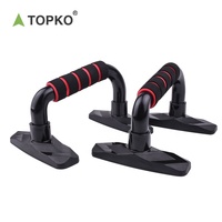 Bar Push Up TOPKO Bentuk I, Dapat Dilepas, Kokoh, Alat Gym Rumahan, Parallel Bar untuk Latihan Dada, Lengan, dan Inti Tubuh