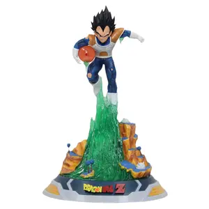 25cm Anime GK DBZ Super Saiyan Diving Vegeta Collection PVC Model Toy lumine Action Figures