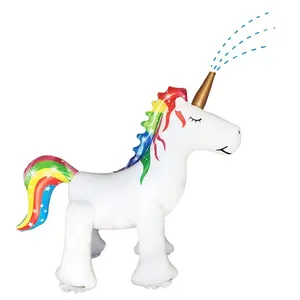 LC GinormousInflatable Unicorn Sprinkler oyuncaklar hayvan spreyleri özel şişme oyuncaklar su yağmurlama çocuklar için