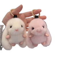 Porte-clés Hamster Adorable, Mini Porte-clés Panda en Peluche, Jouets en Peluche Hamster Mignons, Pendentif de Sac, Poupée en Peluche