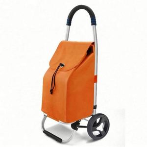 Carrito de Compras Plegable de Aleación de Aluminio, Reutilizable, con Bolsa Impermeable de Oxford 600D para Comestibles - Product Image 3