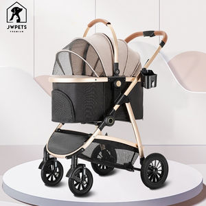 कुत्तों के लिए पालतू घुमक्कड़ वाहक वियोज्य Foldable पोर्टेबल परिवहन सांस Windproof बिल्ली और कुत्ते चार पहिएदार पालतू गाड़ी - Product Image 2