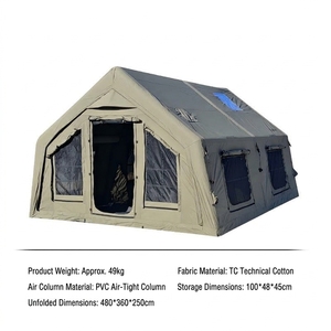 Tente Gonflable QT 17.2, <span class=keywords><strong>Cabane</strong></span> <span class=keywords><strong>de</strong></span> Camping Extérieure Verte, Imperméable, Installation Rapide, Quatre Saisons, Double Couche - Product Image 4