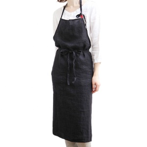 <span class=keywords><strong>Delantal</strong></span> sin Mangas de Lino y Algodón para Mujer, con Cinturón, Anti-Grasa, para Restaurantes de Alta Cocina, Salones de Belleza y Manicura - Product Image 2