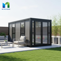 MZECO Maison Conteneur Modulaire Pliante de Luxe 20 pieds avec Mur en Verre – Maison Préfabriquée Pliable