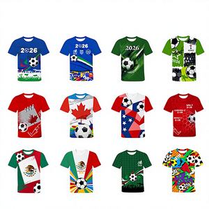 Uniformes Deportivos Transpirables de Secado Rápido con Estampado de Fútbol, Camiseta Personalizada para Partidos de Fútbol, Poliéster y Algodón Antibacteriano - Product Image 1