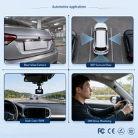 Module de caméra AHD 1080P de qualité automobile, capteur CMOS, ouverture F2.6, longueur focale de 3 mm, pour caméra de tableau de bord à vision panoramique 360°, 150 degrés