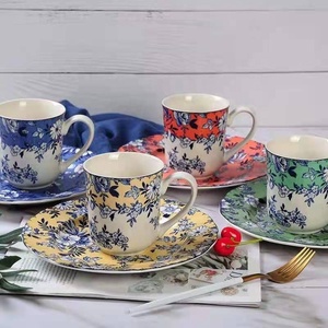 Britannique quatre couleurs émaillées JB Brothers série 8in assiettes à dîner en céramique plats tasses - Product Image 1