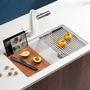 Fregadero de Cocina de Acero Inoxidable 304 Reforzado con Drenaje Automático para el Hogar, Antiarañazos - Product Image 2