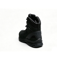 Bottes de randonnée et d'escalade noires unisexes, pour entraînement sportif, imperméables, respirantes, en mesh et nubuck, avec semelle extérieure en caoutchouc et semelle intermédiaire.