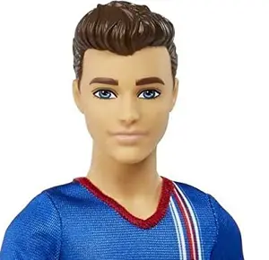 Celebrate one of kids' favorite sports with soccer doll with Cropped Hair Colorful Uniform