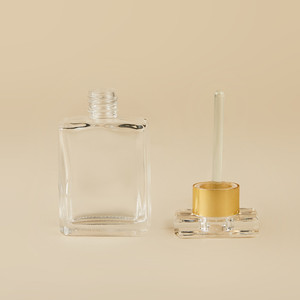 Botella aplicadora de vidrio vacía de 15ml Botella de palo de vidrio recargable para aceite esencial - Product Image 2