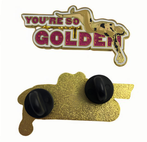 Pin Deportivo Esmaltado 'Youre So Golden', Chapado en Oro, Aleación de Zinc, Forma Irregular, Artículo Coleccionable - Product Image 1