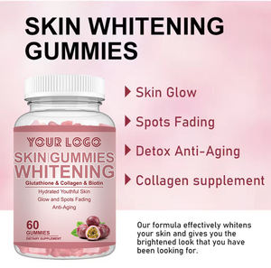 Gummies <span class=keywords><strong>de</strong></span> glutathion à marque privée avec collagène pour le soutien <span class=keywords><strong>de</strong></span> la peau et antioxydant, complément alimentaire blanchissant pour femmes, 60 unités - Product Image 3