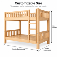 Usine de lits simples en bois massif pour enfants lits superposés multifonctionnels empilables pour enfants d'âge préscolaire