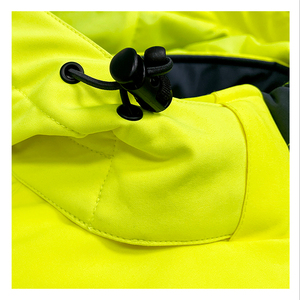 カスタムメンズ反射安全パディングジャケット黄色防風作業ジャケット男性用 - Product Image 6