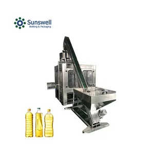 Máquina de enchimento de óleo líquido automático, enchimento de garrafas rotativas automático a z para cozinhar, óleo comestível