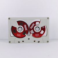 Bobine ouverte en ABS brillant pour cassette audio, 50 minutes, double face, bobine métallique AT-50, enregistrement haute fidélité, décor vintage, personnalisable