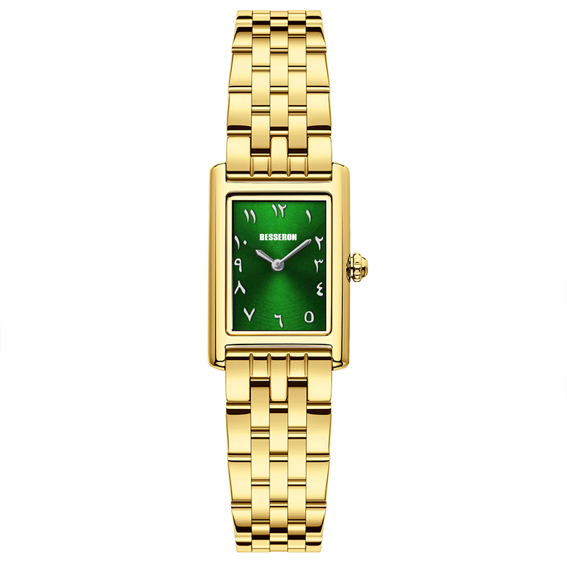 Gold Band Green Dial
