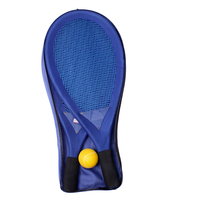 Raquette de tennis OEM en fibre de carbone bleue avec logo personnalisé raquette en filet de nylon/tête de raquette de padel 65.5x20.5cm balles de tennis incluses