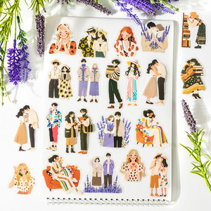 30 feuilles par paquet Pack d'autocollants PET pour personnage à thème de couple Collection week-end de couple 6 options - Product Image 4