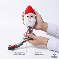 Ensemble de jouets couineurs de Noël pour chien, Père Noël, Bonhomme de neige, Sapin de Noël, jouet à mâcher en peluche et corde de coton, 6 styles, cadeau de fêtes, vente en gros, OEM, ODM, personnalisé