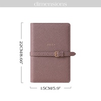 Agenda hebdomadaire et mensuel Hongbo 2027 personnalisé en cuir PU A5 avec fermeture élégante à boucle, coffret cadeau et logo, faible MOQ